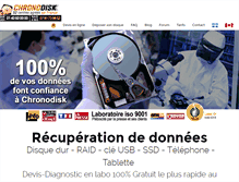 Tablet Screenshot of chronodisk-recuperation-de-donnees.fr